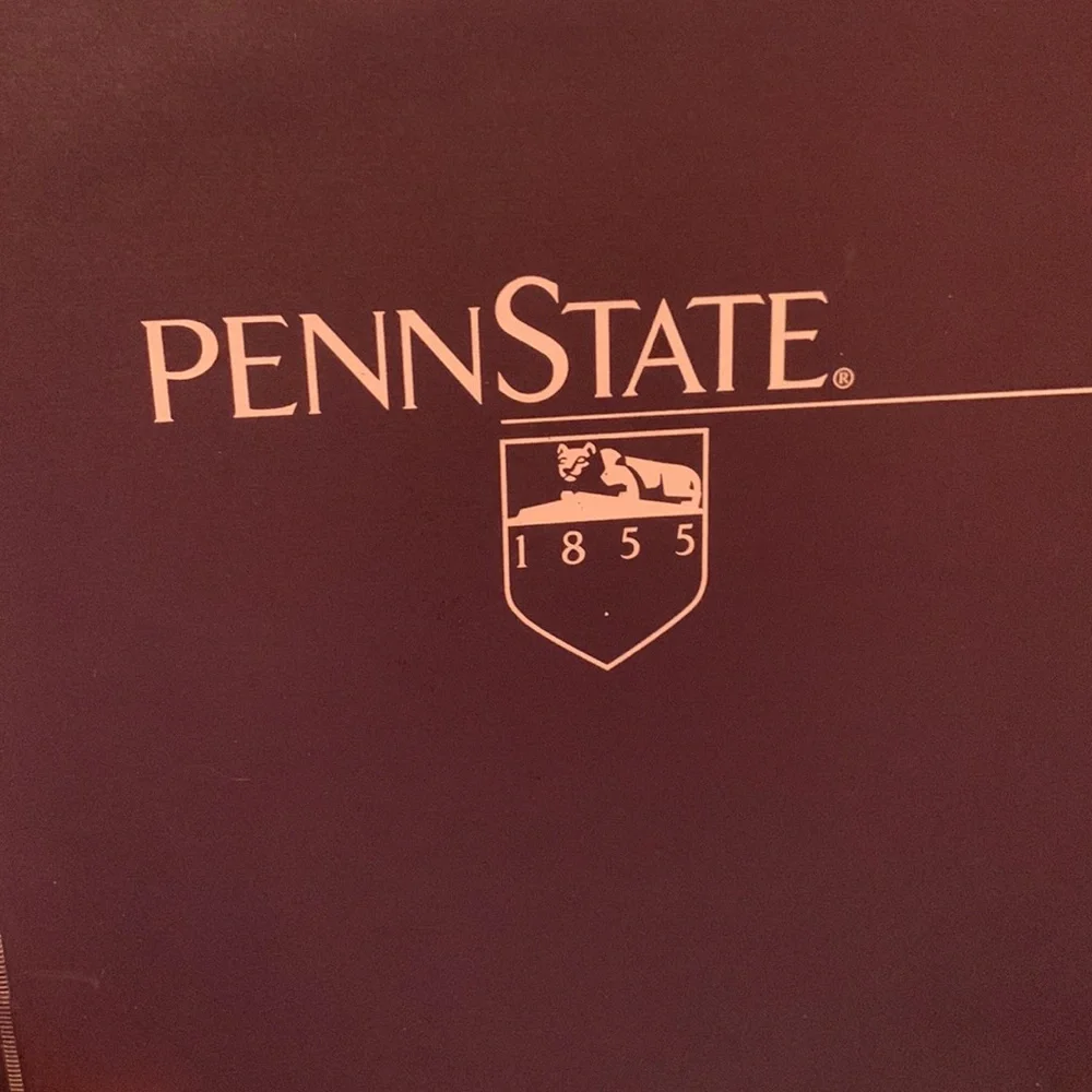 2 Penn state binders. Rough measurements in photos.